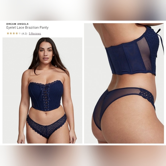 Victoria's secret dream Angel's very sexy eyelet lace Brazilian panty SMALL - Picture 1 of 8